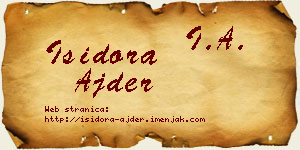 Isidora Ajder vizit kartica